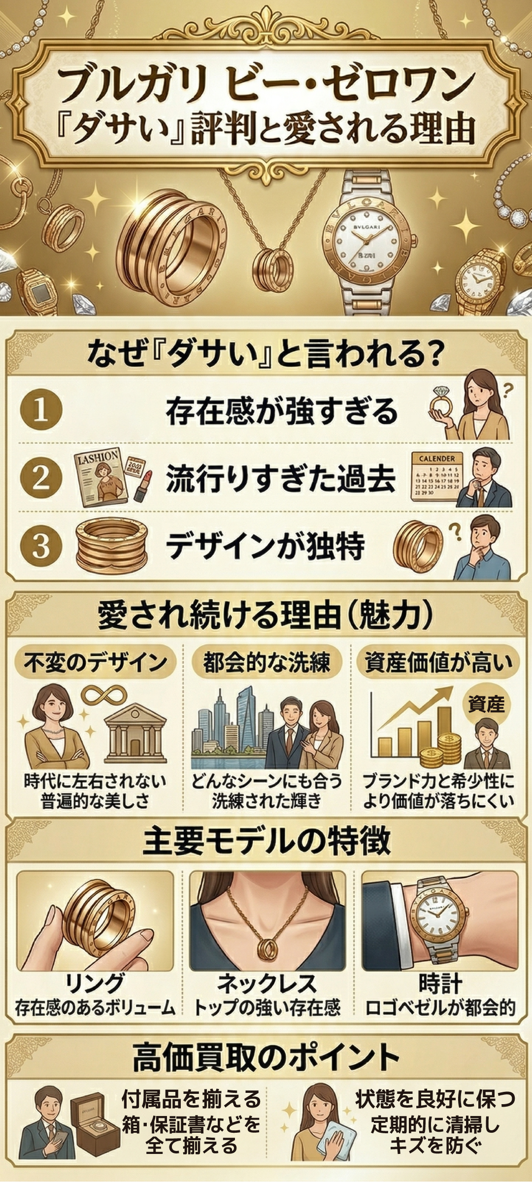 ブルガリビーゼロワンの時計やネックレスはダサい？芸能人愛用例やおすすめの年齢層を紹介