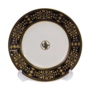 アストバリーブラック ウェッジウッド●22K金彩デザートプレート20.5cm 一級品 皿 西洋食器