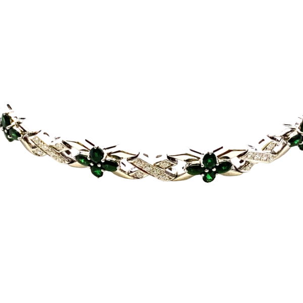 K18WG ガーネット・ダイヤモンド ネックレス/ペンダントトップ 13.04・D2.46ct