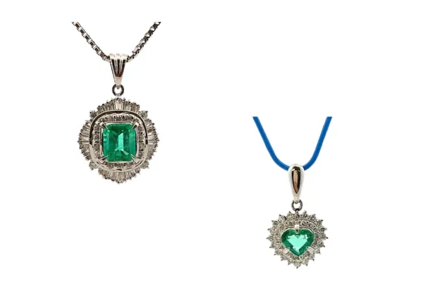 エメラルドネックレスの重ね付け・レイヤードのコツ