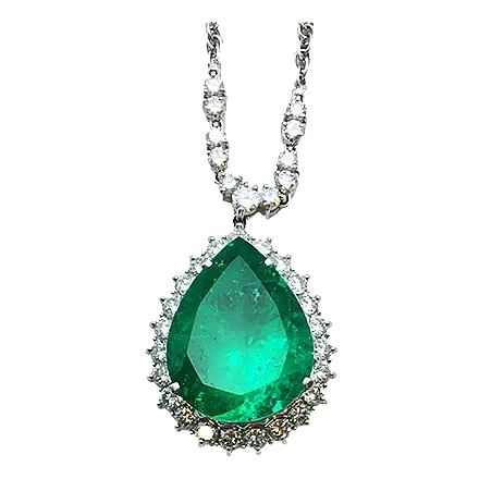 エメラルド ネックレス 21.87ct