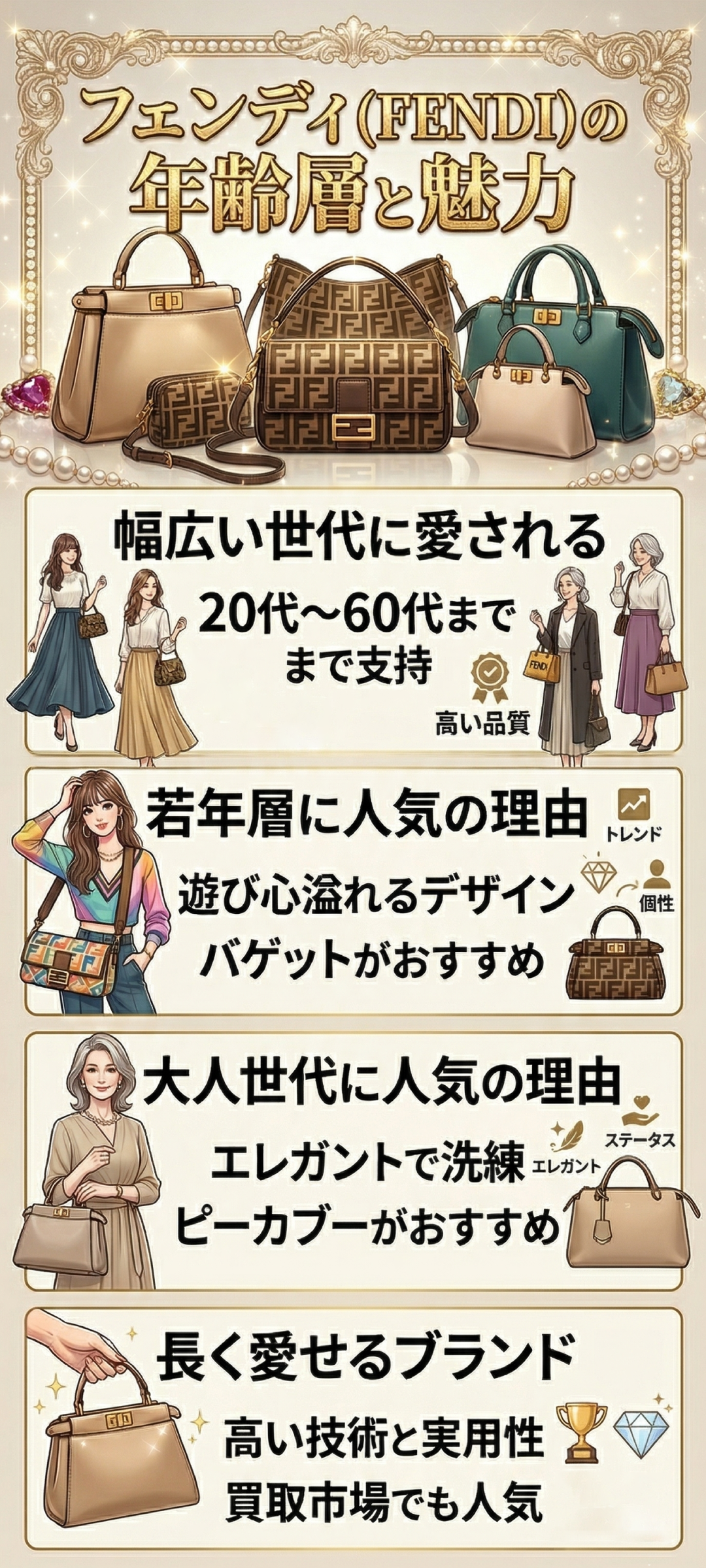 フェンディ（Fendi）の年齢層は？おすすめアイテムや着用している人のイメージも紹介