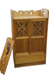 キャビネット 北海道手彫り彫刻 アイヌ