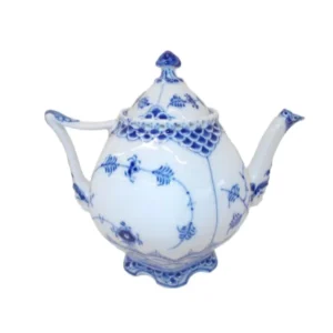 ROYAL COPENHAGEN ロイヤル コペンハーゲン ブルーフルーテッド フルレース 顔つき ティーポット