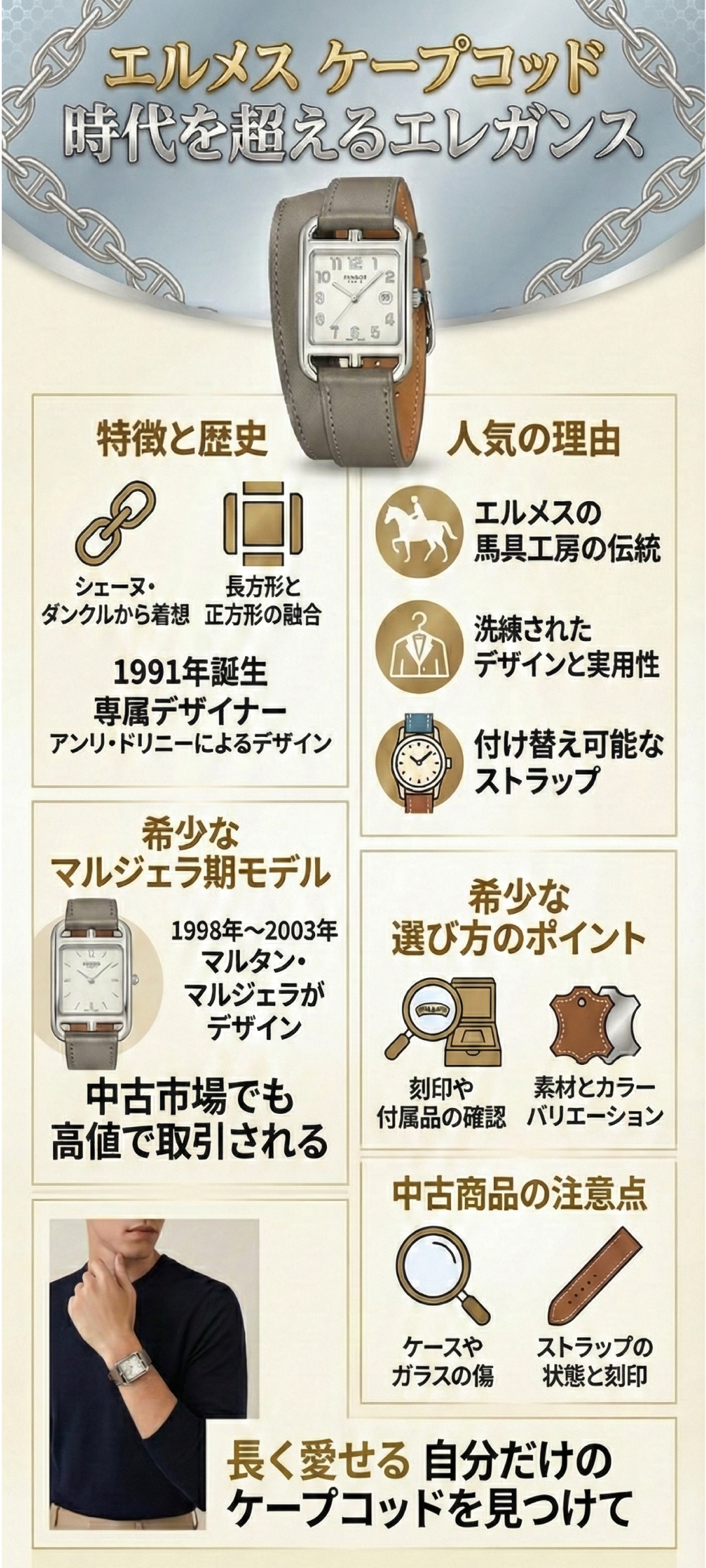 エルメス ケープコッドとは?評判と特徴・マルジェラ期や人気モデルも解説