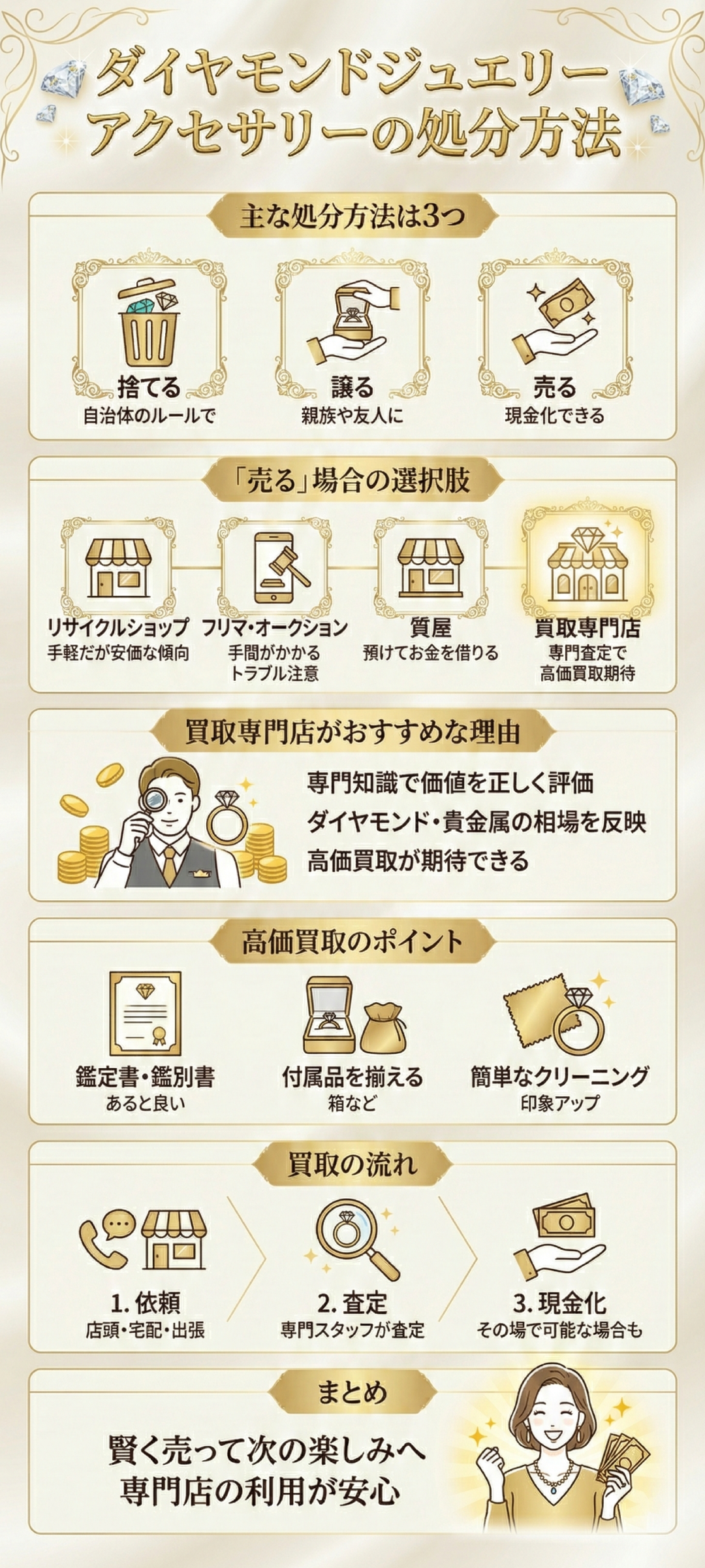 アクセサリーの正しい捨て方とは？処分の方法や売却をする際のポイントをご紹介