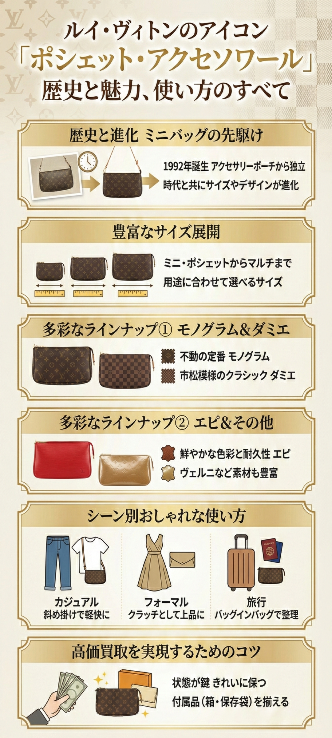 ルイヴィトンのアクセソワールの特徴とは｜おしゃれな使い方や買取のポイントをご紹介