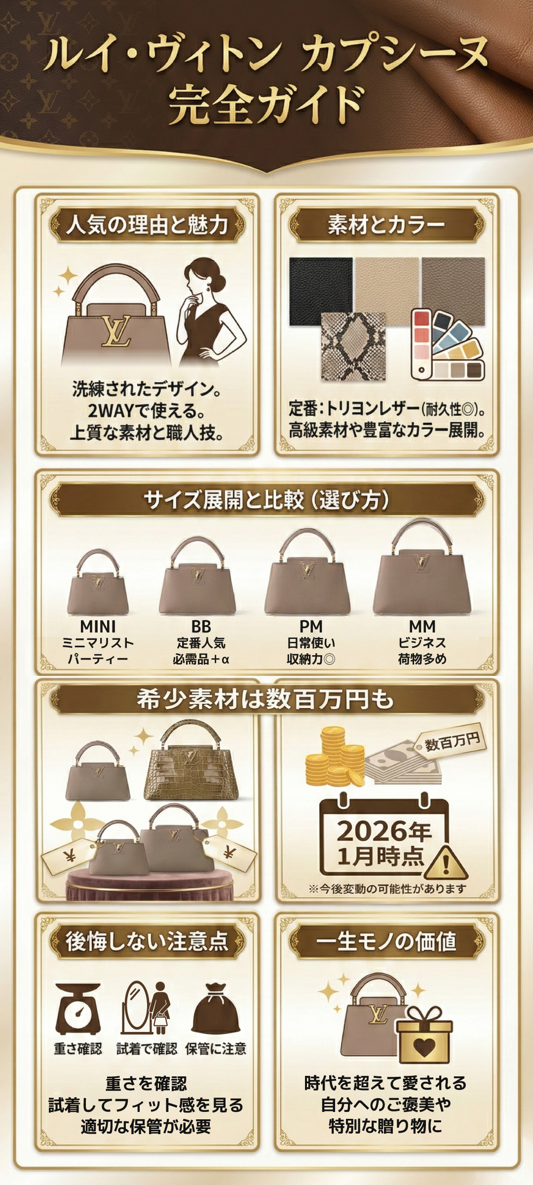 ルイヴィトン カプシーヌのサイズ比較！BB・MMの違いや値段・人気の理由も