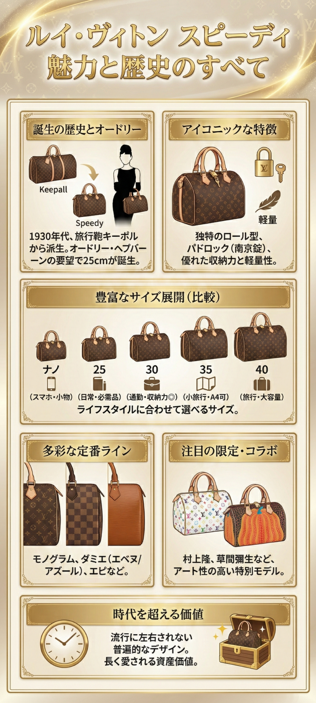 ルイ・ヴィトン「スピーディ」の特徴とは？サイズや買取のポイントについて徹底解説