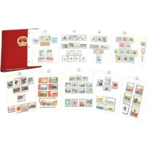 毛沢東 中国切手アルバム帳 1970-1978年 革1（1-6）現代京劇智取威虎山/毛沢東主席逝去1周年（J21）等