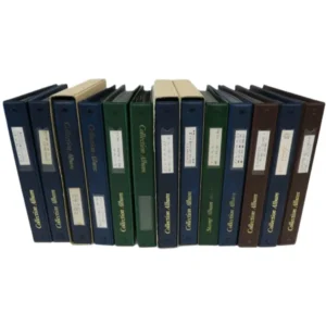 外国切手アルバム　計13冊（アメリカ、アフリカ、日本他）　印済切手多数含む