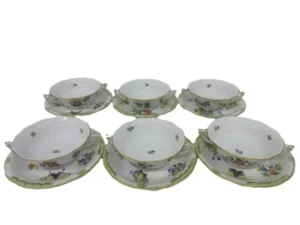 ヘレンド ヴィクトリアブーケ　スープカップ＆ソーサー