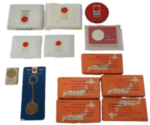 オリンピック記念メダル 1964東京オリンピック記念品などまとめて　記念コイン、メダル、キーホルダー、スライドなど