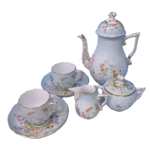 ヘレンド フォーシーズン ハンガリー 野草 ブルー カップ＆ソーサー2客 シュガーポット クリーマー ポット セット