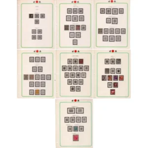 手彫切手竜文切手48文/桜図案改正2銭他18枚