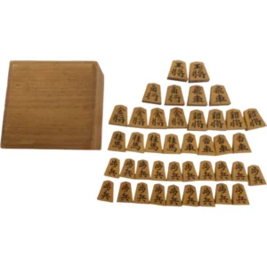 将棋駒 錦旗書 宮松作 駒箱付き