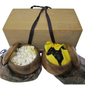 碁石 碁笥 白蛤178個 那智黒180個