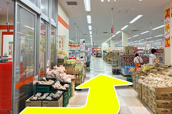 左折し直進します。