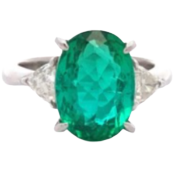 Pt・Pm900 パライバトルマリン・ダイヤモンド リング 4.41 ct 0.42 ct