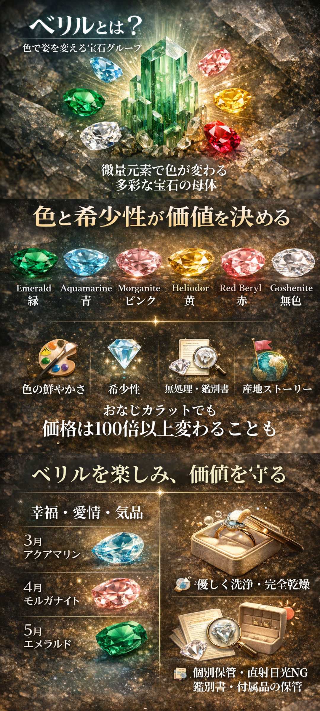 ベリルとは？種類や特徴・価値を徹底解説