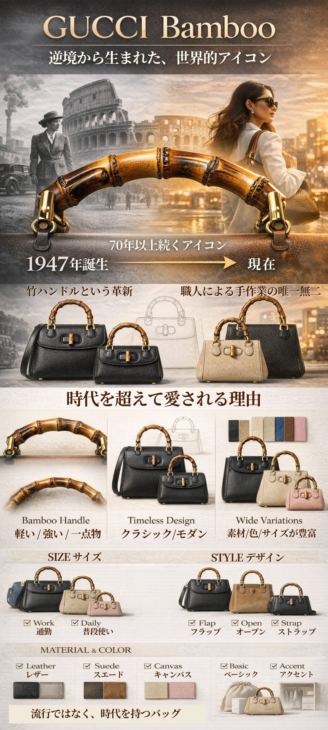 グッチ「バンブー」について徹底解説！歴史や魅力・人気モデル・選び方・お手入れ方法までご紹介