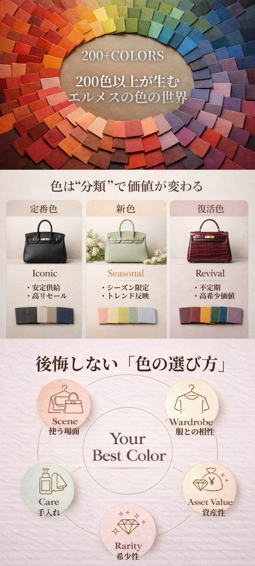 エルメスのカラー展開を徹底解説！200色以上あるカラーの魅力と色の選び方をご紹介