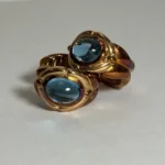 K18 アクアマリン イヤリング