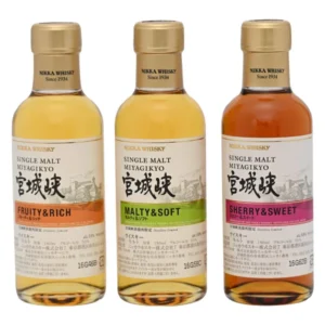ニッカウイスキー シングルモルト 宮城峡(モルティー＆ソルト、フルーティー＆リッチ、シェリー＆スイート)飲み比べセット 3本