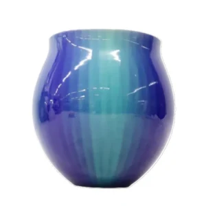 三代 徳田八十吉(正彦) 碧明釉 壺(つぼ)