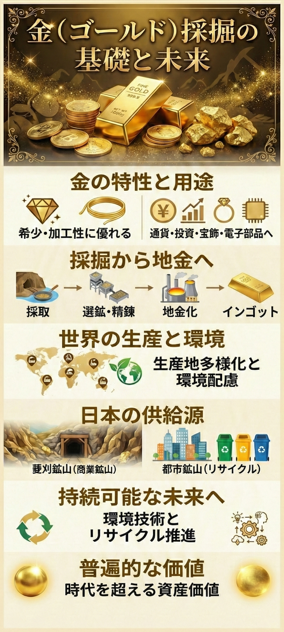 金採掘はどのように行われるのか?日本・世界の金採掘事情と採掘方法や精錬方法もご紹介