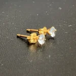K18 アクアマリンピアス