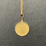 K24 メイプルリーフ金貨付きネックレス