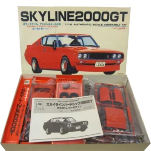 OTAKI NISSAN SKYLINE ハードトップ 2000GT ローライダー（レッドボディ）1/16スケール プラモデル