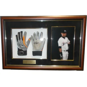 イチロー 直筆サイン入り バッティンググローブ マイアミ・マーリンズ MIAMI MARLINS #51 MLB 写真付き 額入り