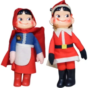 不二家ペコちゃん人形 フェルト ソフビ 赤ずきん 他計2体