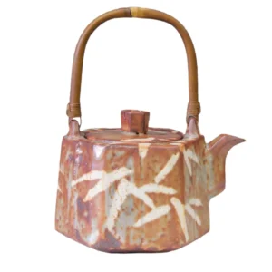 人間国宝 鈴木蔵 志野陶瓶急須