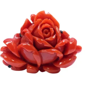 赤珊瑚 ブローチ兼用帯留め