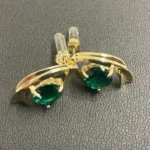 14K エメラルドピアス