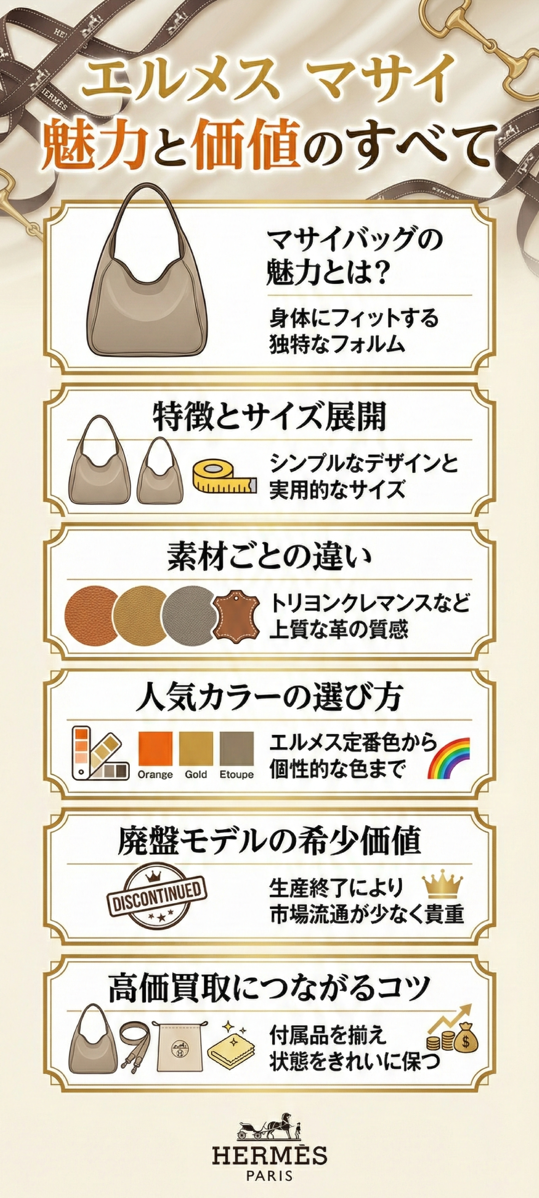 エルメスのマサイの特徴とは？種類や買取のポイントを解説