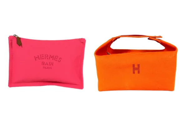 エルメス ヨッティングPM ポーチ キャンバス ピンク B エルメス ブリッドアブラックGM ポーチ キャンバス オレンジ B