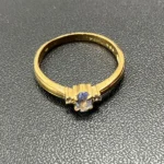 K18 アクアマリン リング