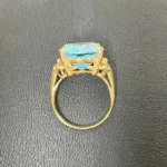 K18 アクアマリンリング