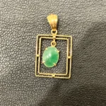 K18 翡翠ネックレストップ