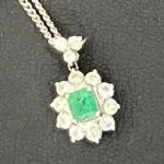 Pt900 エメラルド ネックレス