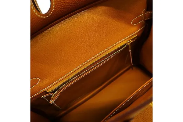 エルメス バーキン25 ハンドバッグ レザー B刻印 ブラウン