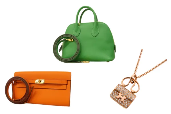 エルメス ボリード1923ミニ ハンドバッグ レザー K刻印　エルメス ケリートゥ―ゴー 財布 レザー U刻印　エルメス アミュレットコンスタンス ネックレス/ペンダントトップ 19AI0022134