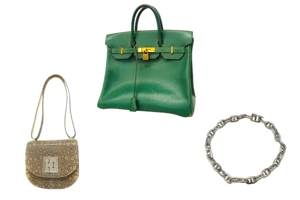 エルメス モザイク24-17 ショルダーバッグ リザード D刻印　エルメス オータクロア32 ハンドバッグ レザー ○X刻印　エルメス シェーヌダンクル ブレスレット/バングル 11.8ｇ