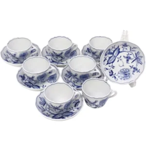 マイセン デミタスカップ&ソーサー 7客セット ブルーオニオン