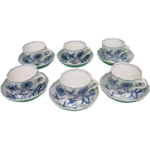 マイセン ブルーオニオン デミタスカップ＆ソーサ 6客セット