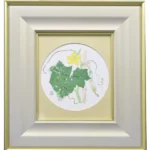 小倉遊亀 胡瓜 色紙に岩彩 静物画 絵皿付 鑑定付 女流 有名 日本画家 絵画 原画 真作保証